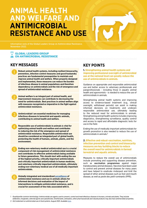 Animal Health and Welfare and Antimicrobial Resistance and Use