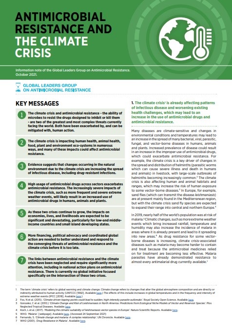Antimicrobial Resistance and the Climate Crisis
